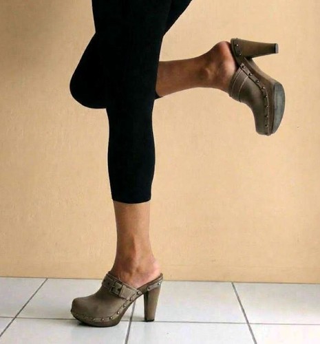 High heels clogs pantoletten - high,